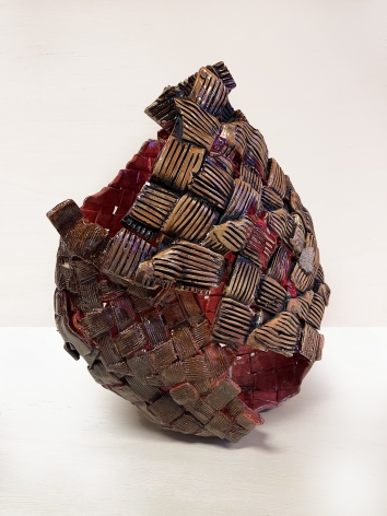 Anina Major  Heart, 2021  Stoneware, glass beads, sand  40.5 x 38 x 15 cm / 16 x 15 x 6 in