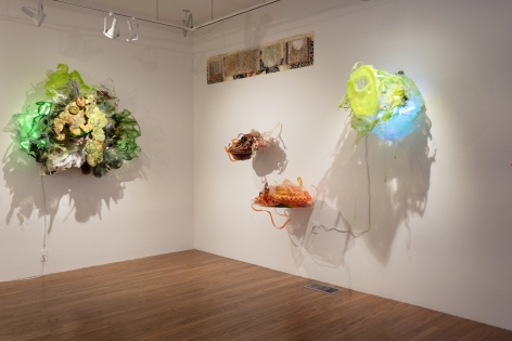 Artist Judy Pfaff's installation view of opsins, a solo exhibition at Gaa Gallery Provincetown