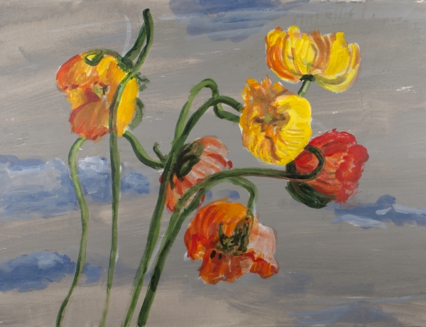 Gail Marks - Poppies, Sky, Water